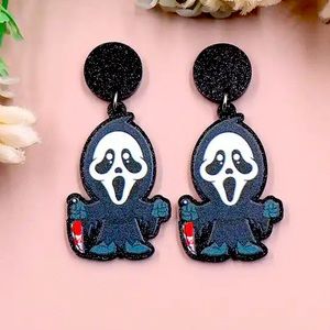 New Halloween Ghost Earrings Cute Acrylic Handmade Jewelry